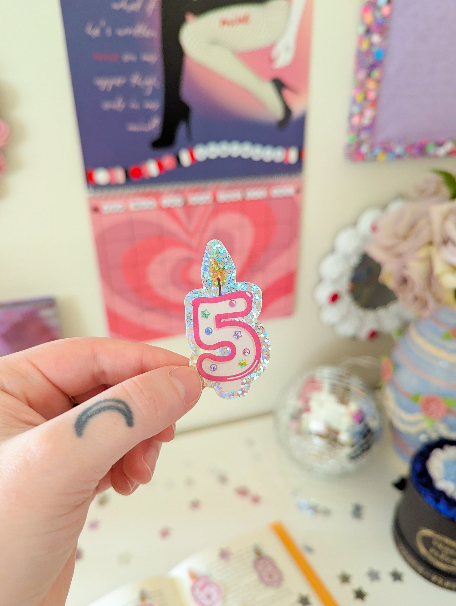 birthday candle stickers