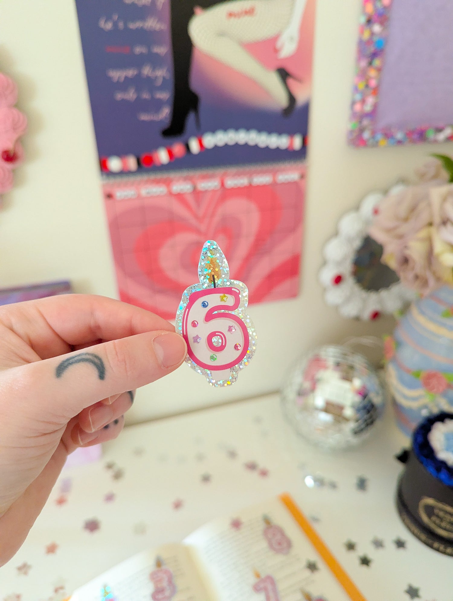 birthday candle stickers