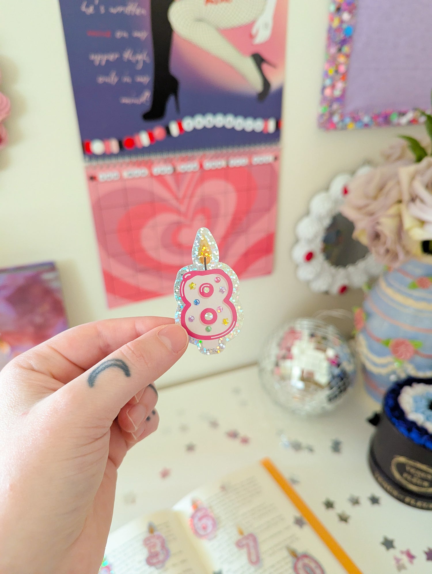 birthday candle stickers