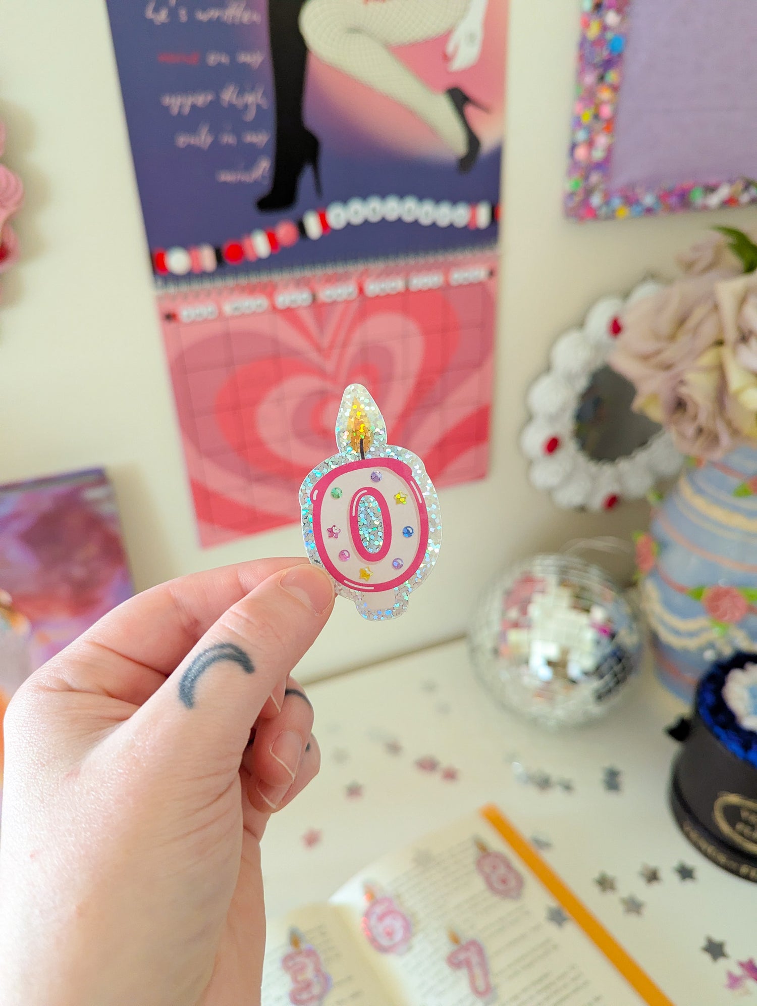 birthday candle stickers