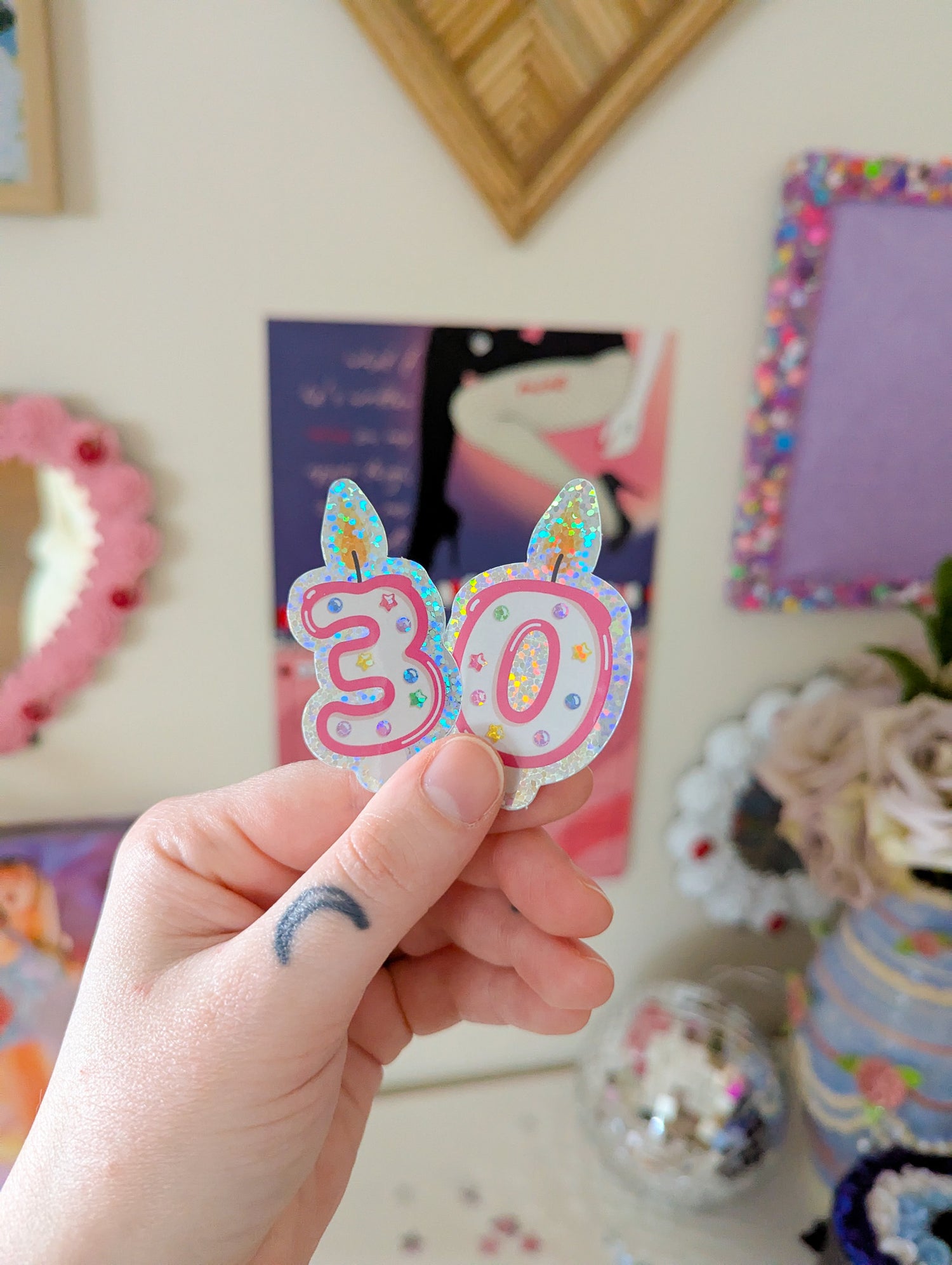 birthday candle stickers