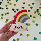 over the rainbow mug rug
