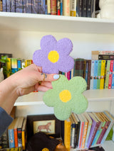 flower power mug rug