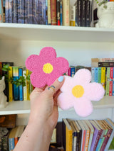 flower power mug rug