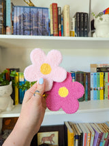 flower power mug rug