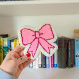 bratty bow mug rug