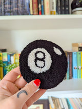 magic eight ball mug rug