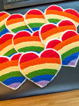 pride heart mug rug