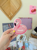 flamingo...ing to the pool mug rug