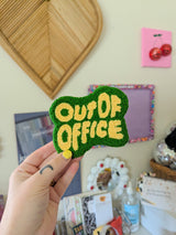 out of office mug rug