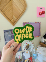 out of office mug rug