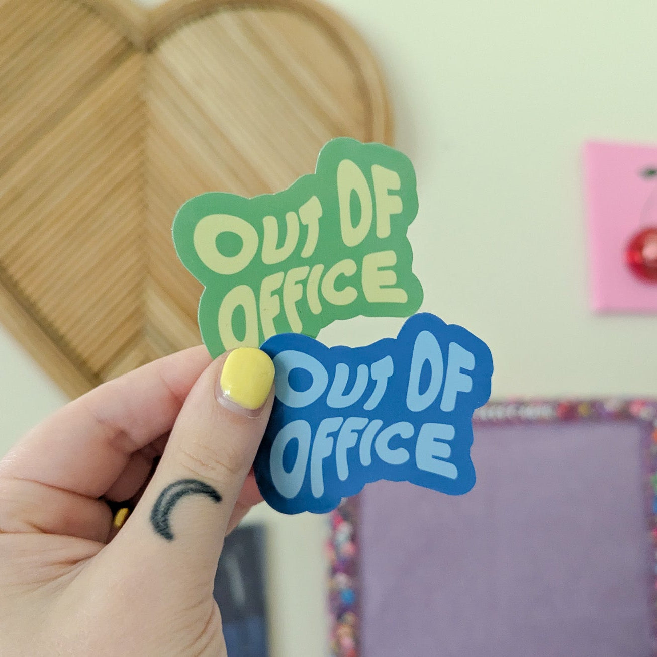 out of office sticker