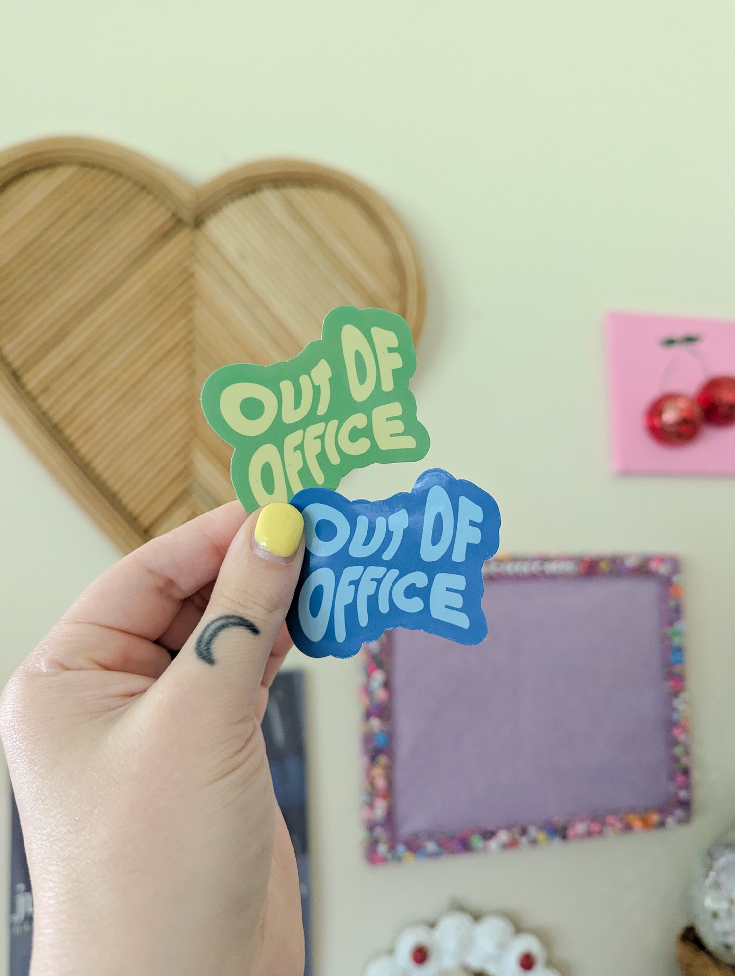 out of office sticker