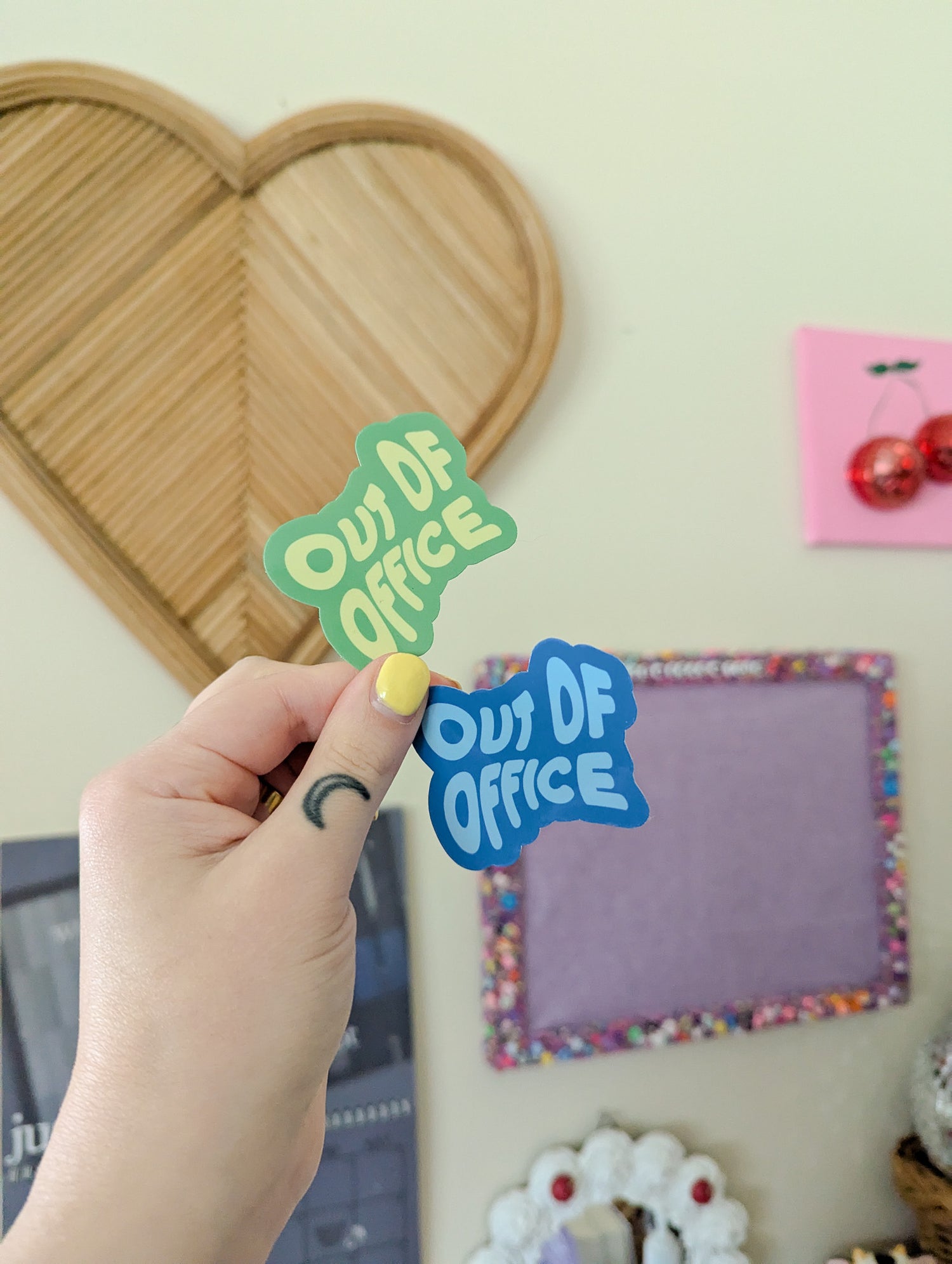 out of office sticker