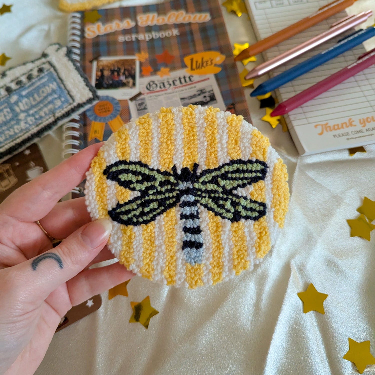 stars hollow mug rugs