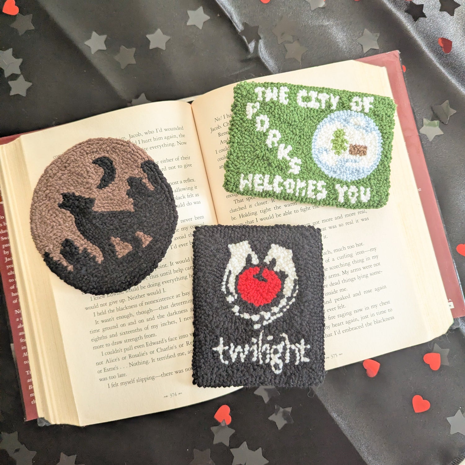 twilight mug rugs