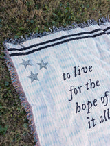 the cardigan woven blanket