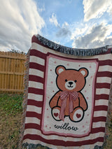 teddy bear custom blanket