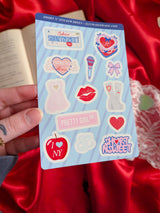 short n' sticker sheet