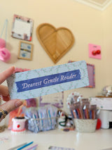 dearest gentle reader bookmark
