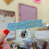drs office glitter sticker