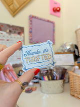thanks, it's thrifted sticker