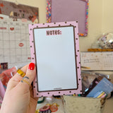 nostalgic polka dot notepad