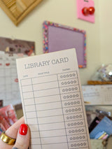 library card notepad