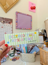 destroy the patriarchy bumper sticker