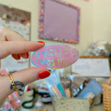 it was rare glitter sticker