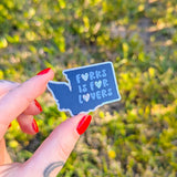 forks is for lovers glitter sticker