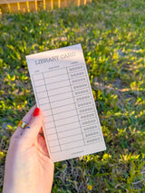 library card notepad