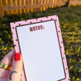 nostalgic polka dot notepad