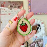 strawberry keychain