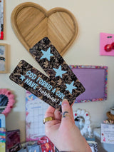 god forbid a girl have hobbies bookmark