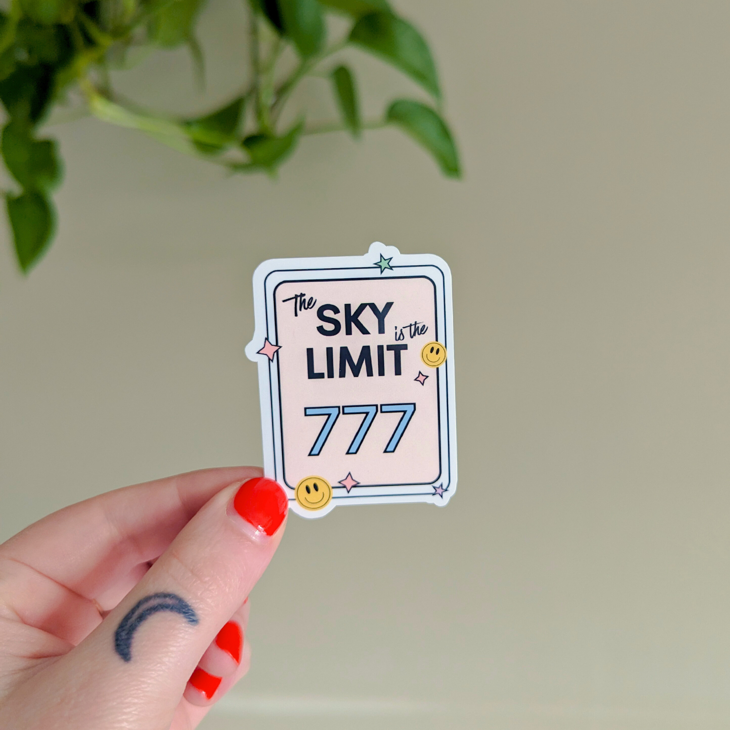 sky is the limit sticker