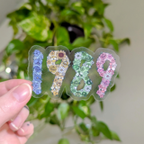 '89 floral *clear* sticker