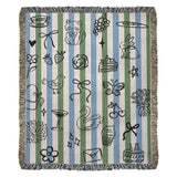 spring picnic woven blanket