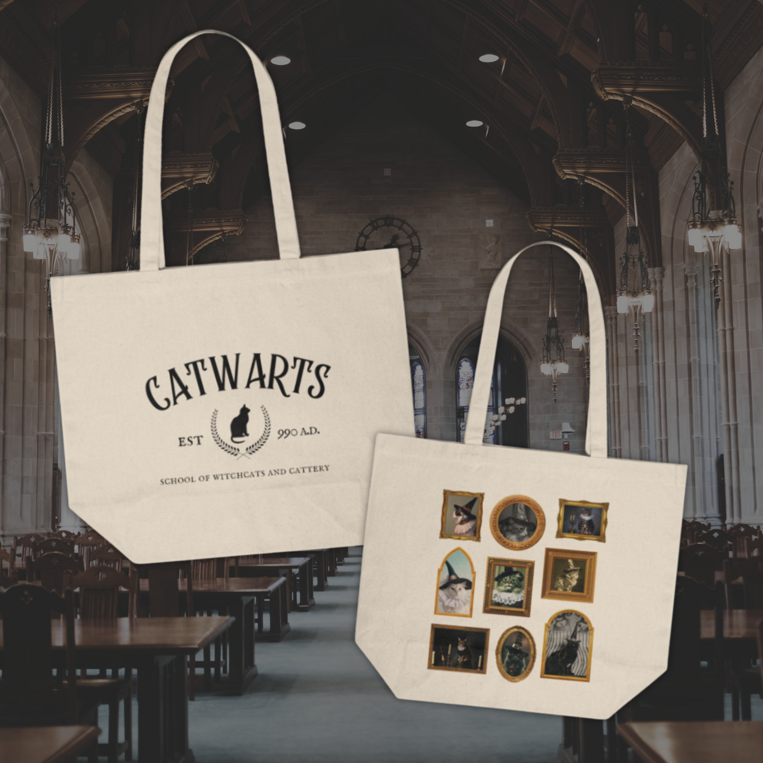 catwarts tote bag