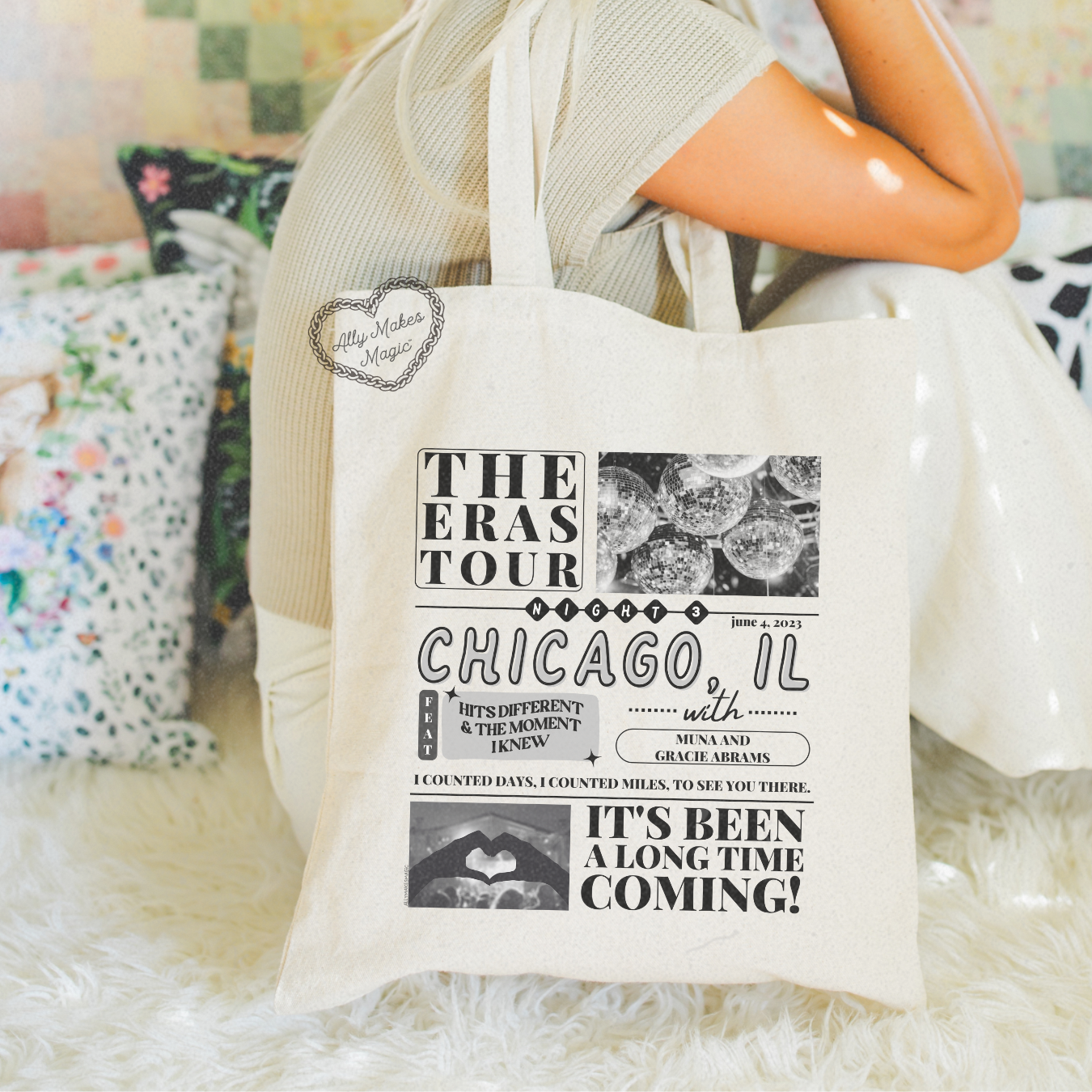 chicago night 3 tote bag