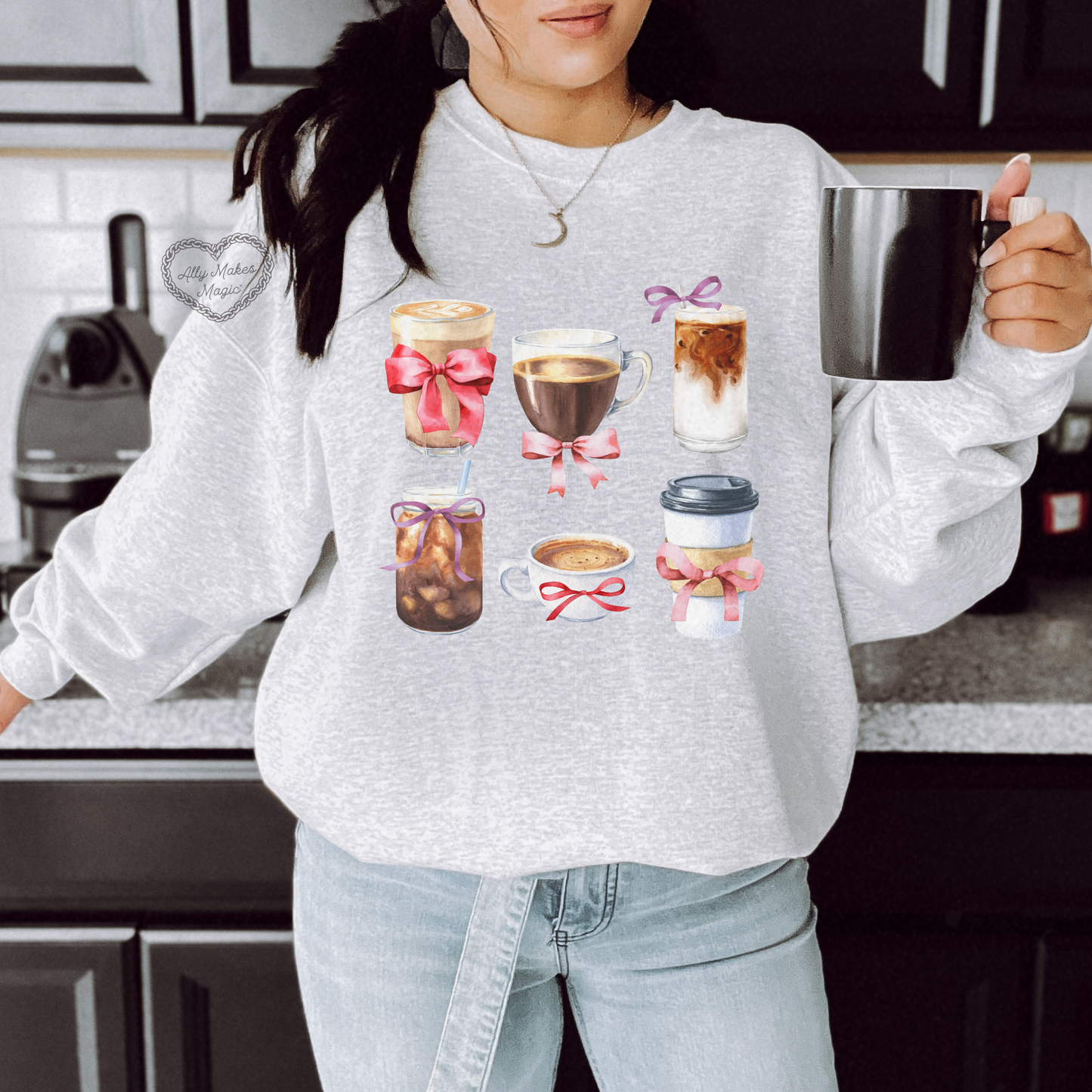 cup of joe? cup of bow. crewneck