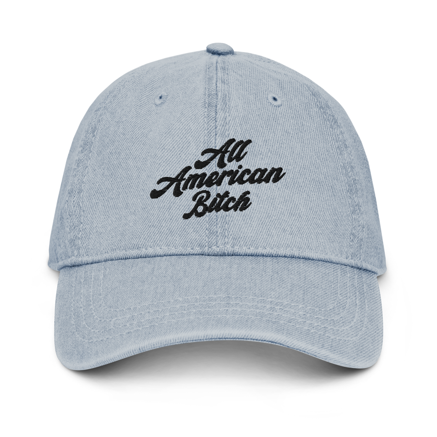 all-american bitch embroidered baseball cap