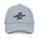 all-american bitch embroidered baseball cap
