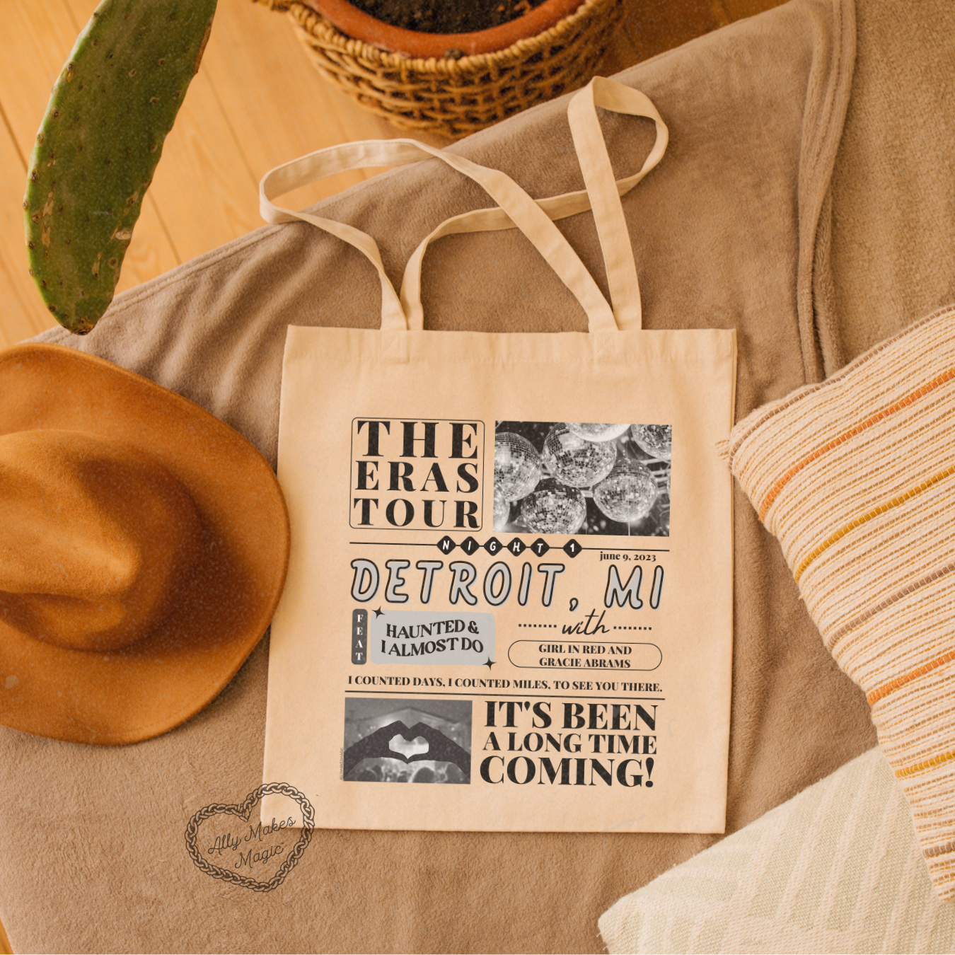 detroit night 1 tote bag