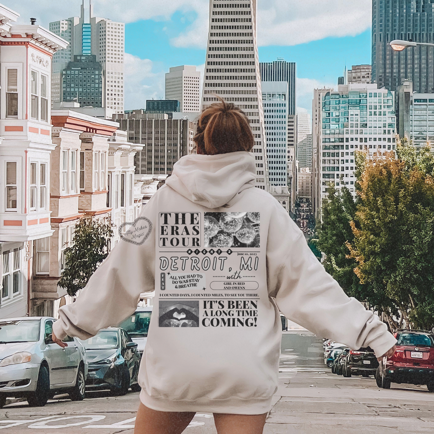 detroit night 2 hoodie *custom*