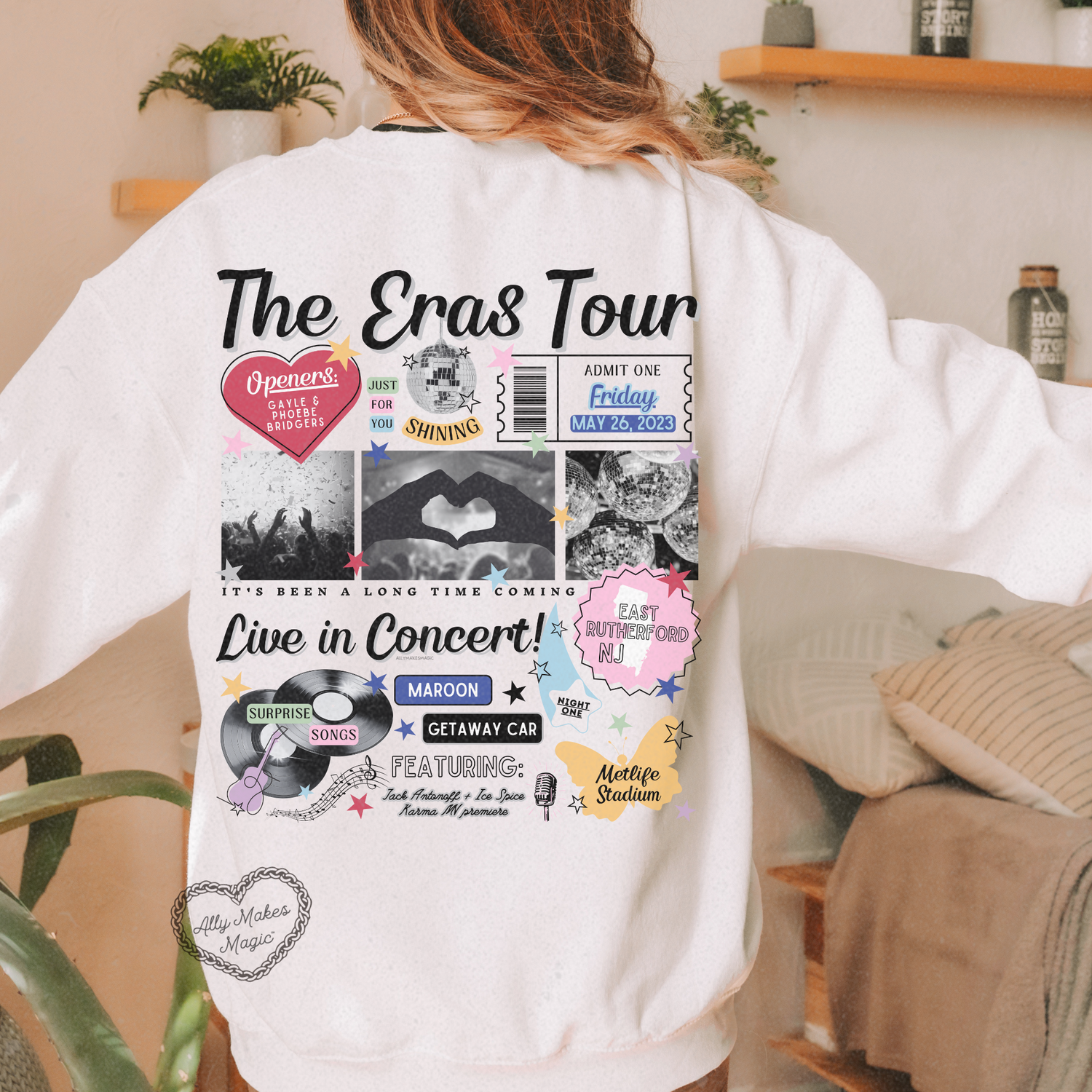 east rutherford night 1 retro sweater | gildan