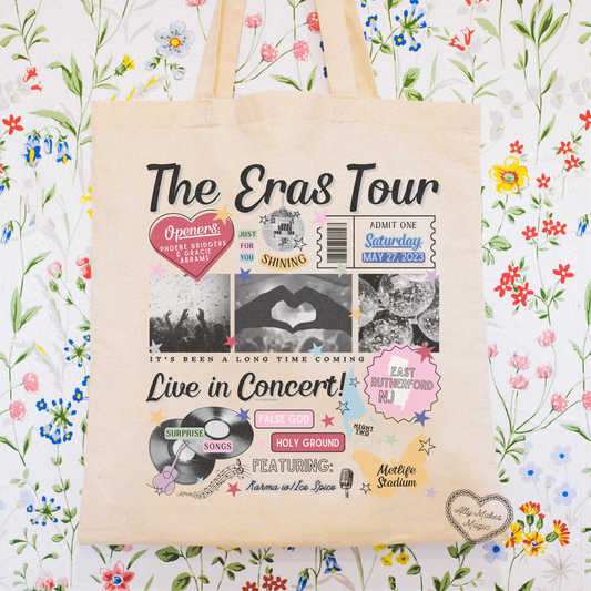 east rutherford night 2 retro tote bag