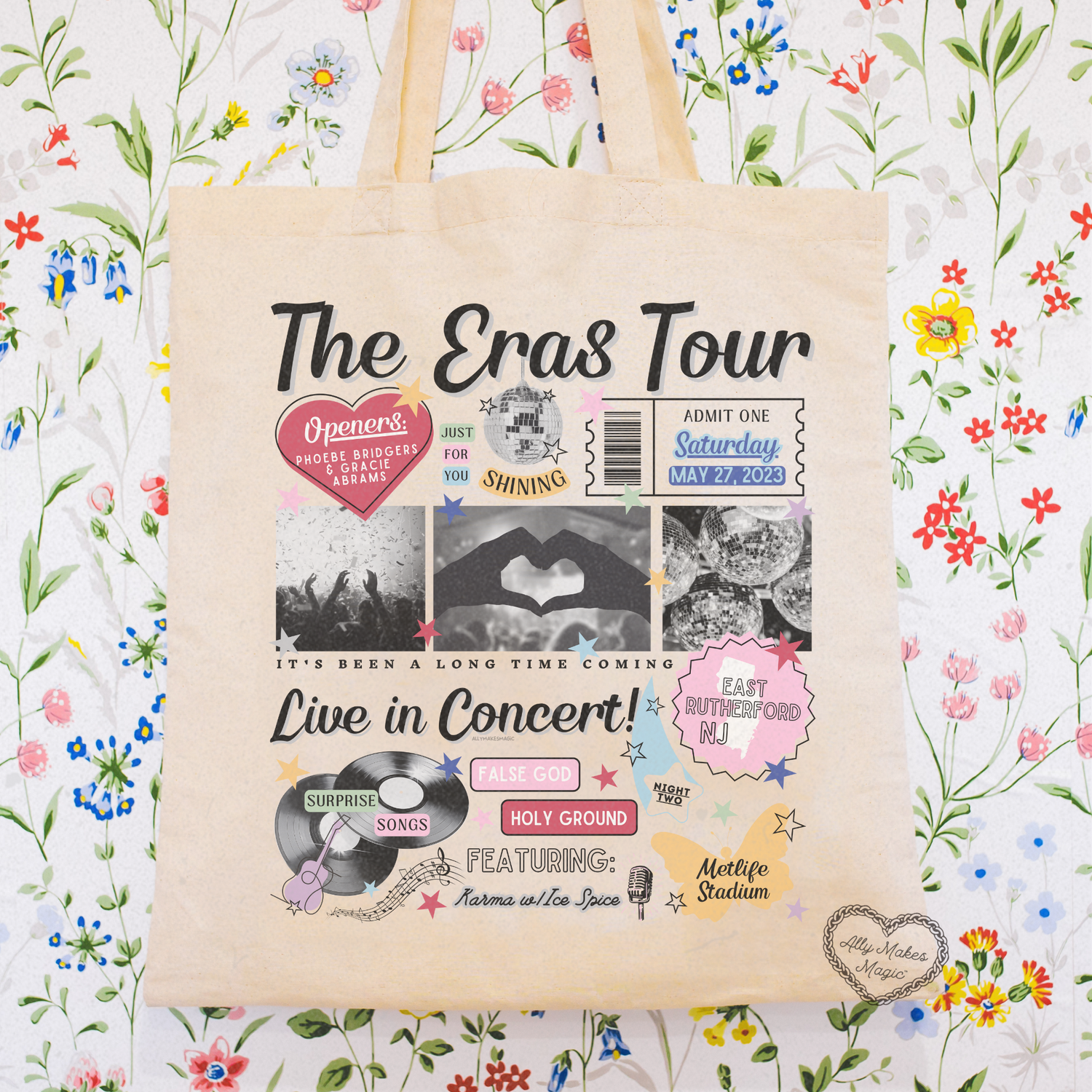 east rutherford night 2 tote bag *custom*