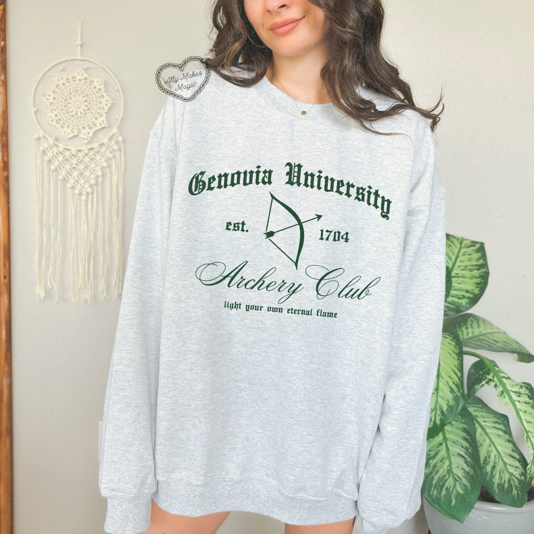 genovia archery club sweater