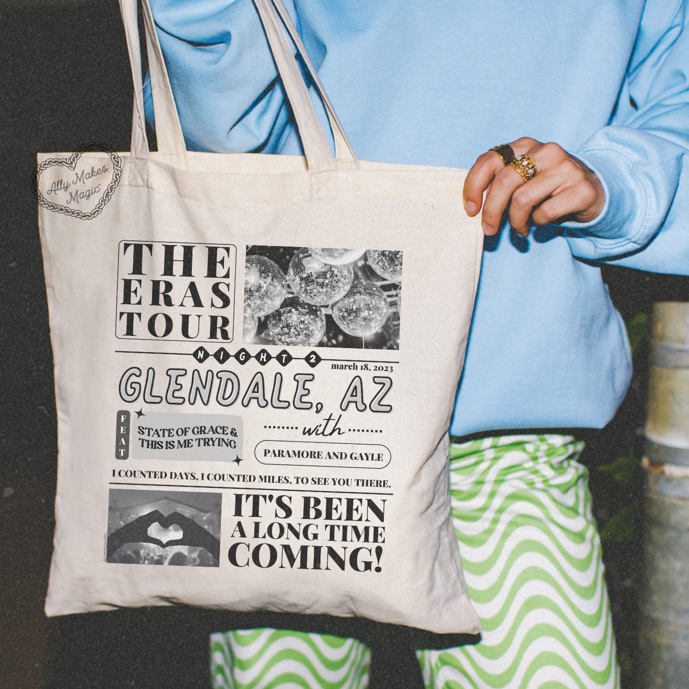 glendale night 2 tote bag